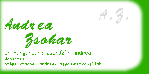 andrea zsohar business card